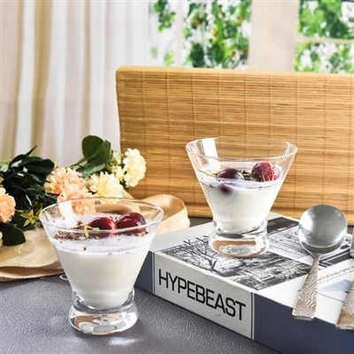 아이스크림 유리 컵